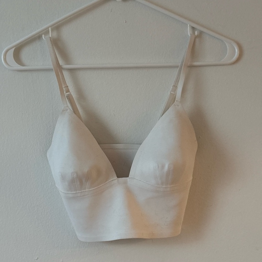 Free People white Women's crop top